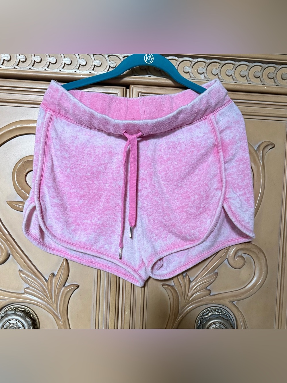 Pink Women's Terry Cloth Lounge Shorts by 2Liv guc sz medium